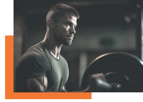 hombre en gimnasio